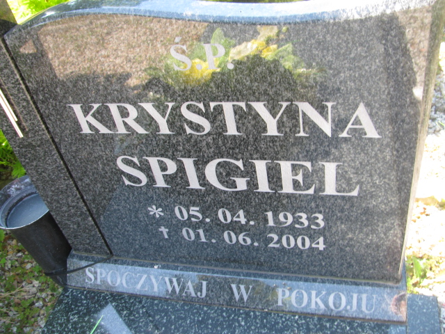 Krystyna Spigiel 1933 Trzebnica - Grobonet - Wyszukiwarka osób pochowanych