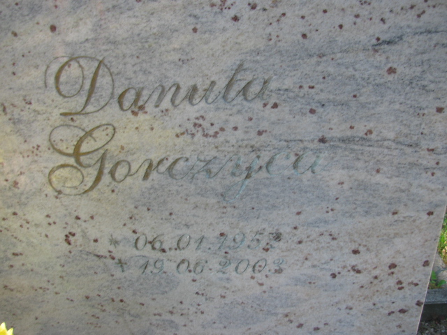 Danuta Gorczyca 1952 Trzebnica - Grobonet - Wyszukiwarka osób pochowanych
