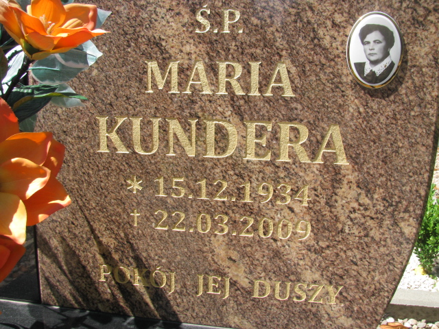 Maria Kundera 1934 Trzebnica - Grobonet - Wyszukiwarka osób pochowanych