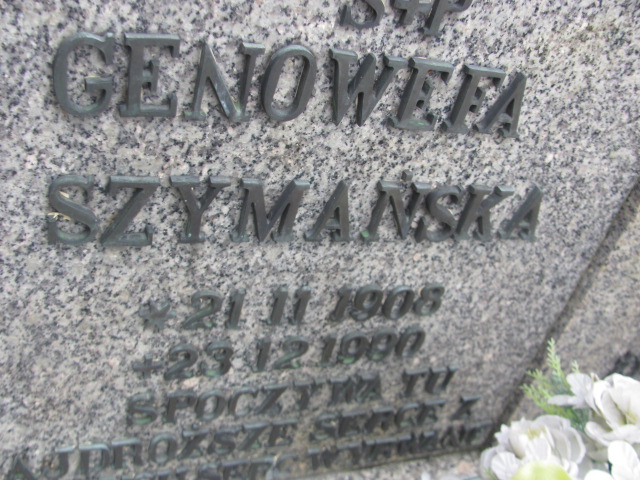 Genowefa Szymańska 1908 Trzebnica - Grobonet - Wyszukiwarka osób pochowanych