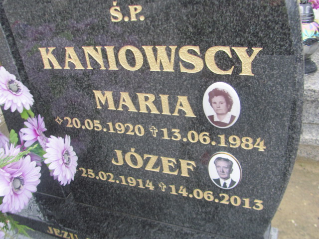 Józef Kaniowski 1914 Trzebnica - Grobonet - Wyszukiwarka osób pochowanych