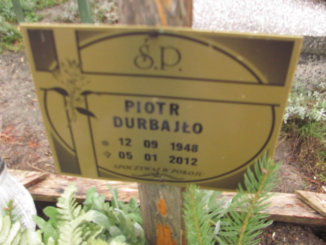 Piotr Durbajło 1948 Trzebnica - Grobonet - Wyszukiwarka osób pochowanych