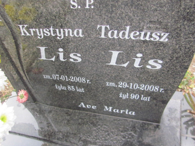 Krystyna Lis Trzebnica - Grobonet - Wyszukiwarka osób pochowanych