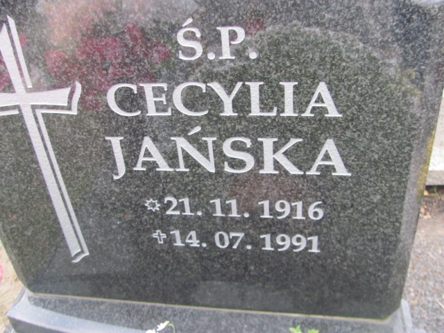 Cecylia Jańska  1916 Trzebnica - Grobonet - Wyszukiwarka osób pochowanych