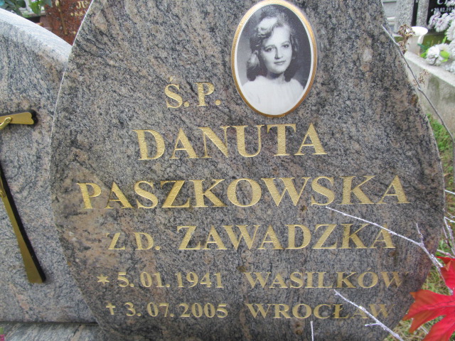 Danuta Paszkowska 1941 Trzebnica - Grobonet - Wyszukiwarka osób pochowanych