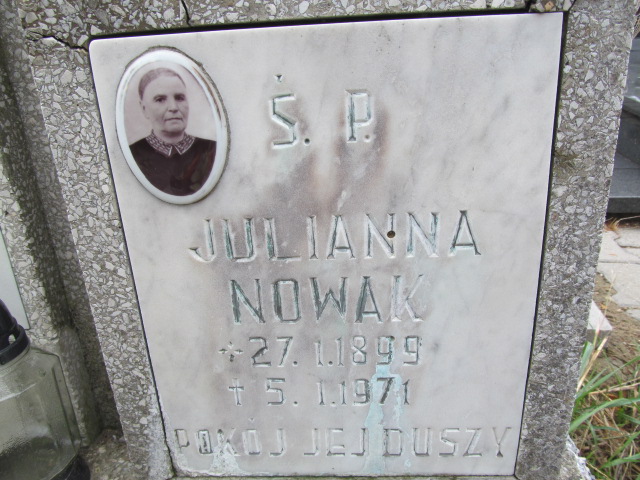 Julianna Nowak 1899 Trzebnica - Grobonet - Wyszukiwarka osób pochowanych