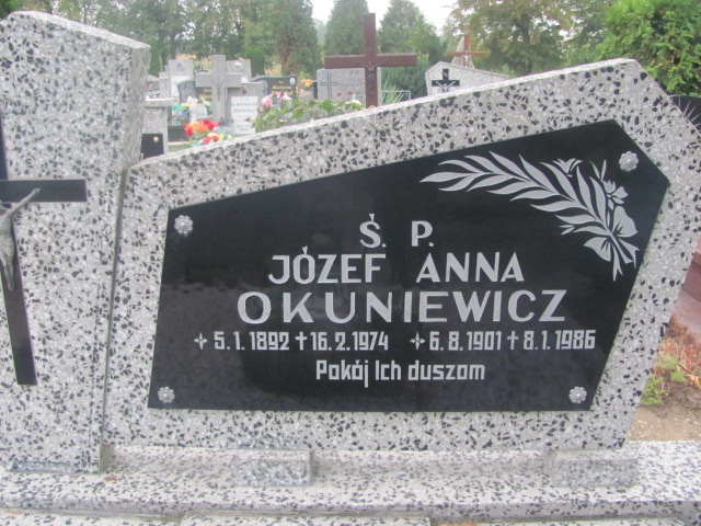 Józef Okuniewicz 1892 Trzebnica - Grobonet - Wyszukiwarka osób pochowanych