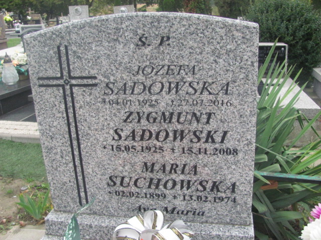 Józefa Sadowska 1925 Trzebnica - Grobonet - Wyszukiwarka osób pochowanych