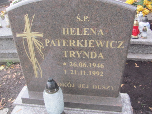 Helena Paterkiewicz Trynda 1946 Trzebnica - Grobonet - Wyszukiwarka osób pochowanych