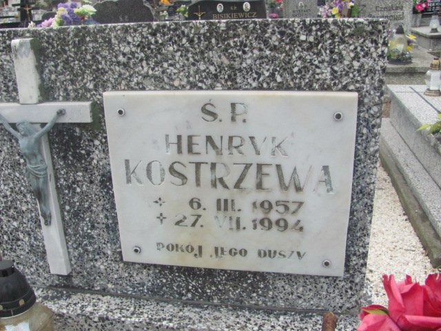 Henryk Kostrzewa 1957 Trzebnica - Grobonet - Wyszukiwarka osób pochowanych