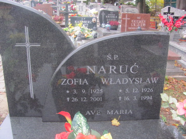 Zofia Naruć 1925 Trzebnica - Grobonet - Wyszukiwarka osób pochowanych