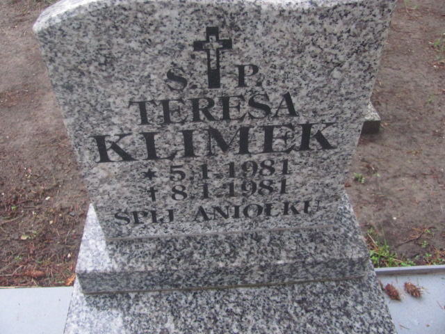 Teresa Klimek 1981 Trzebnica - Grobonet - Wyszukiwarka osób pochowanych