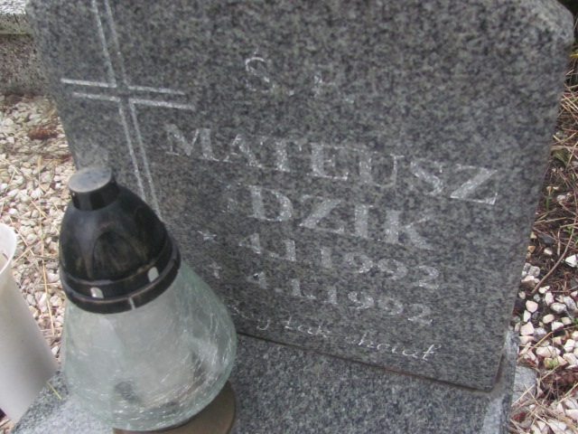 Mateusz Idzik 1992 Trzebnica - Grobonet - Wyszukiwarka osób pochowanych