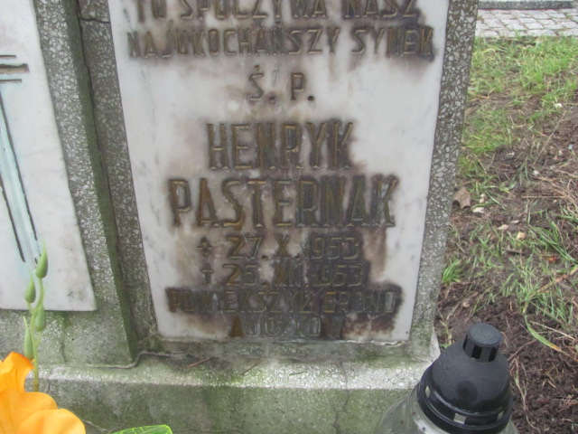 Henryk Pasternak 1953 Trzebnica - Grobonet - Wyszukiwarka osób pochowanych